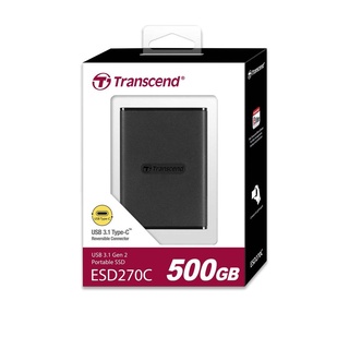 Transcend External SSD 500GB-รับประกัน 3 ปี - มีใบกำกับภาษี-TS500GESD270C