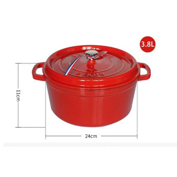 French staub enamel pot cast iron pot soup pot stew pot household