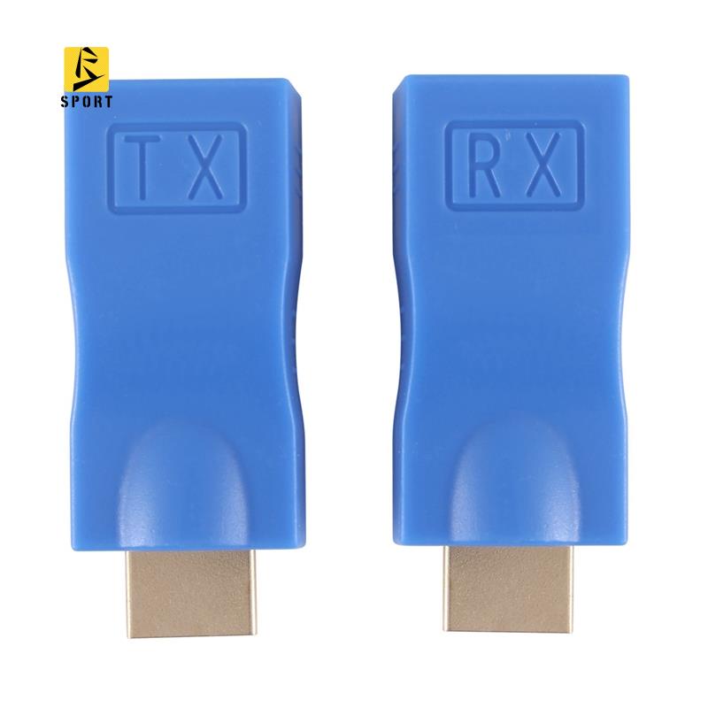Hdmi Extender Rj45 Lan เครือข่ายขยายเครื่องส่งสัญญาณ Tx Rx Cat5E Cat6 สาย Ethernet V1.4 30M 4K Hd Tv