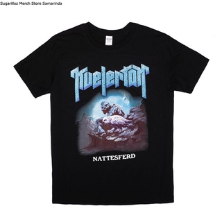 คอลูกเรือเสื้อยืดคอกลมเสื้อวง Nattesferd KVELERTAK - Lผ้าฝ้ายแท้