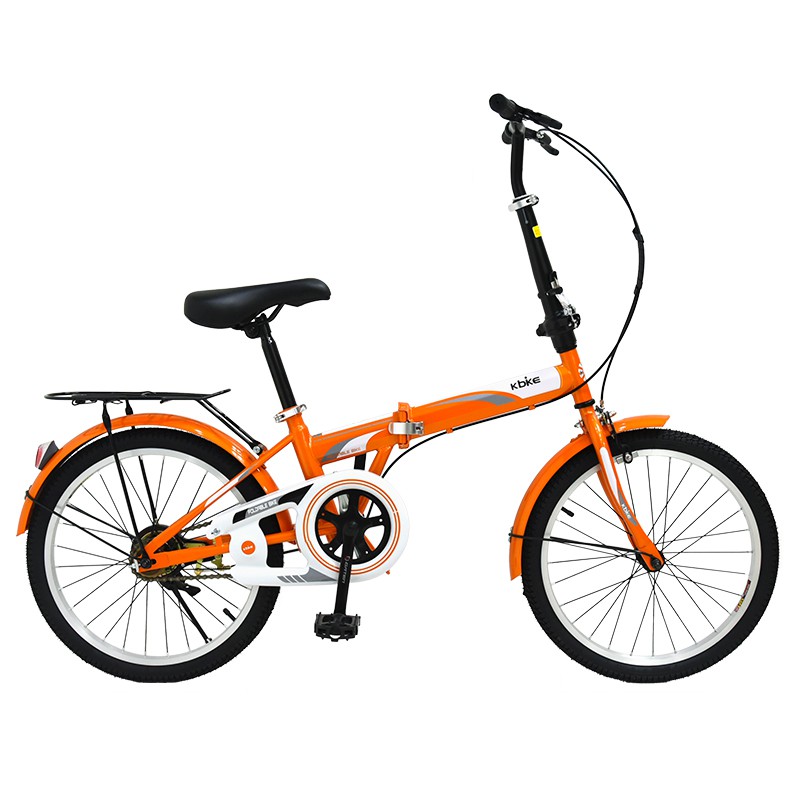 K-BIKE จักรยานพับได้ FOLDING BIKE 20 นิ้ว 1 Speed รุ่น 20K61 UTAH (New Design) ส้ม