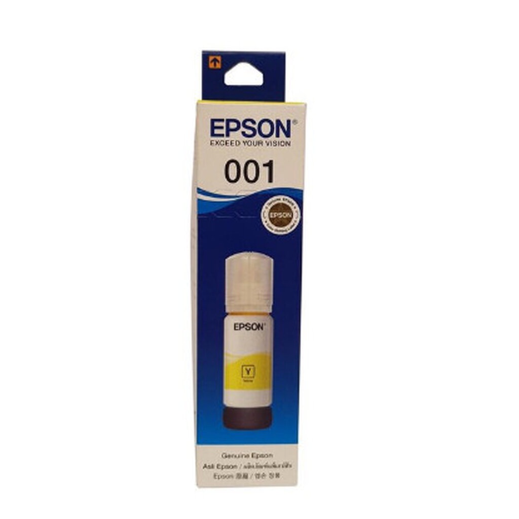 Epson 001 Y น้ำหมึกเติมแบบขวด สีเหลือง ของแท้ 70ml (T03Y400)