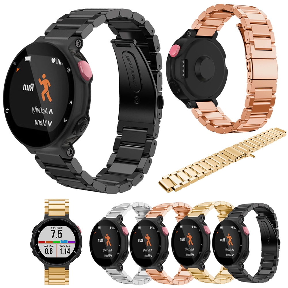 สายนาฬิกาข้อมือสมาร์ทวอทช์ สเตนเลส โลหะ สําหรับ Garmin Forerunner 220 230 235 630 620