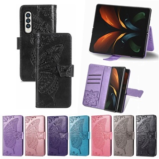 เคสโทรศัพท์มือถือ ลายนูน รูปผีเสื้อ สําหรับ Samsung Galaxy Z Fold 3 Fold 4 2022