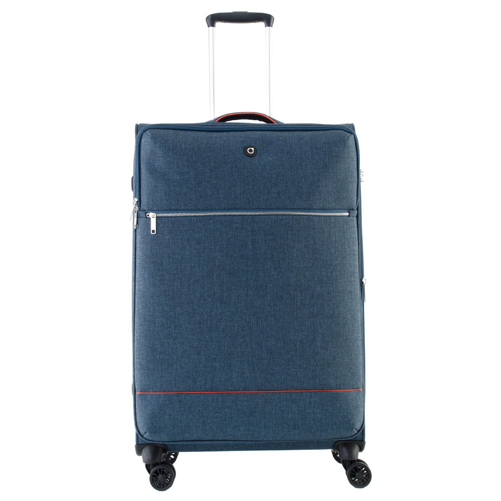 CAGGIONI กระเป๋าเดินทางแบบผ้า  รุ่นแฟลกซ์  16084 ขนาด 24 นิ้ว : สีกรมท่า