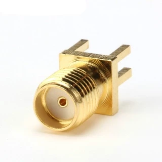 แจ็คเชื่อมต่อ SMA ตัวเมีย 10 ชิ้น สําหรับตัวเชื่อมต่อ RF PCB ชุบทอง ขอบบัดกรี 1.6 มม.