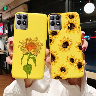 เคสซิลิโคน TPU ลายดอกไม้ หลากสี สําหรับ Oppo Realme 8i Realme 8 4G 5G Realme 8 Pro