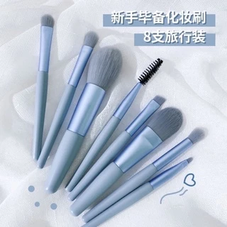 C.116💕พร้อมส่ง💕แปรงแต่งหน้า(1 เซต มี 8 ชิ้น) ขนาดพกพา/แปรงแต่งตา ขนแปรงนุ่ม พร้อมถุง ครบเซต มี 4 สี