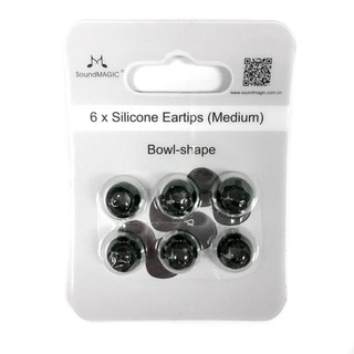 SoundMAGIC จุกหูฟัง Silicone Eartips รุ่น Bowl Shape ขนาดกลาง(สีดำ)