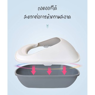 #P093 กระบะทรายแมว ขอบสูงสไตล์รังนก cat little box