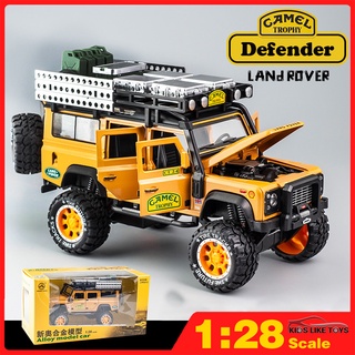 Klt Camel Trophy โมเดลรถยนต์ 1:28 Land Rover Defender โลหะอัลลอย ของเล่น ของขวัญ สําหรับเด็กผู้ชาย