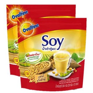 ﻿Ovaltine Nature SOY Original โอวัลติน เนเจอร์ ซอย เครื่องดื่มน้ำเต้าหู้ผง 28g. x 13ซอง (2แพค)