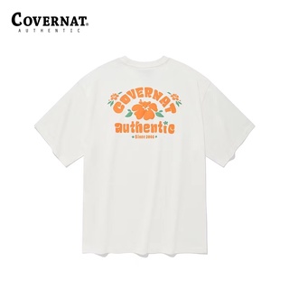 Covernat เสื้อยืดแขนสั้น คอกลม พิมพ์ลายตัวอักษร เรียบง่าย สําหรับผู้ชาย และผู้หญิง