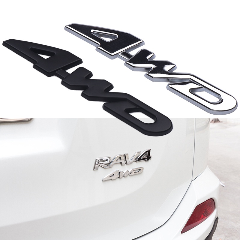 จัดแต่งทรงผมรถ三维 Chrome สติกเกอร์โลหะ 4WD Emblem 4X4 Badge Decal สําหรับ Honda Suzuki Kia Ford Opel Renault jeep Toyota