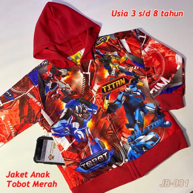 เสื้อแจ็คเก็ตเด็ก Tobot / เสื้อแจ็คเก็ตพิมพ์ลาย Tobot