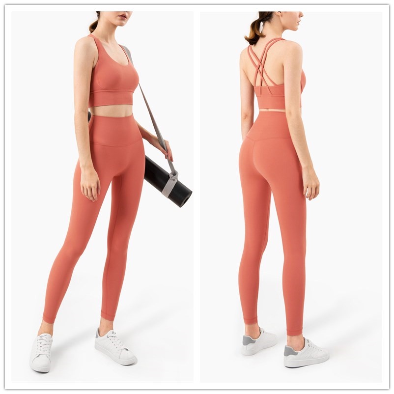 L.CIRCLE2 ชิ้นผู้หญิงฟิตเนสชุดโยคะนุ่ม