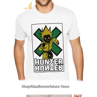 เสื้อผ้าผชเสื้อยืดแขนสั้น ผ้าฝ้าย พิมพ์ลายอนิเมะ Hunter X Hunter Loot 4XL สําหรับผู้ชายS-5XL