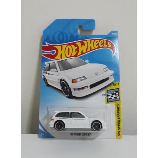 รถเหล็ก Hotwheels 90 HONDA CIVIC EF สีขาว GReddy(ib011)