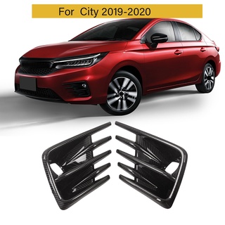 คู่สําหรับ Honda City 2019 2020 ไฟตัดหมอกคาร์บอนไฟเบอร์