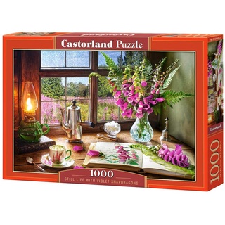 จิ๊กซอว์ Castorland - Still Life with Violet Snapdragons  1000 piece  (ของแท้  มีสินค้าพร้อมส่ง)