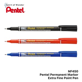 ปากกาเคมี Pentel Permarnent Marker ปากกามาร์คเกอร์ เขียนซีดี รุ่น NF450 มี 3 สี