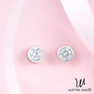 ต่างหูเงินแท้ Jupiter Stud | Wijittra Jewelry |