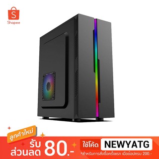 สินค้าพร้อมส่ง Computer Case VENUZ ATX  VC1616  with  RGB LED Lighting - Black