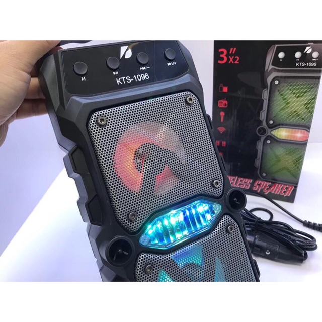 XSHOP KTS-1096 ลำโพงบลูทูธเอนกประสงค์ มีแบตในตัว ลำโพง 2ดอก เสียงดี พกพาสะดวก