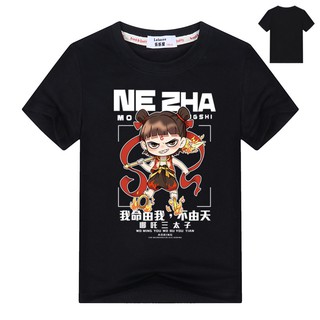 2023 ภาพยนตร์ NE ZHA Nezha Ao Bing เสื้อยืดเครื่องแต่งกายเด็กเด็กหลวม O- คอเสื้อยืดแขนสั้นประเดิม 7 สี