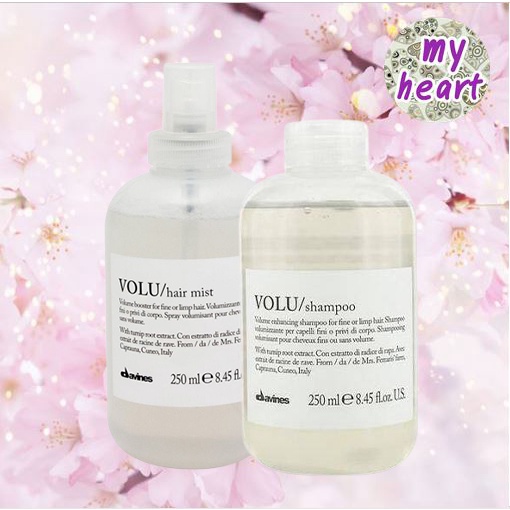 Davines Volu Shampoo/Hair Mist 250 ml​ แชมพู และอาหารผม เพิ่มวอลลุ่ม และเพิ่มความพองฟูไม่ลีบแบนแก่เส