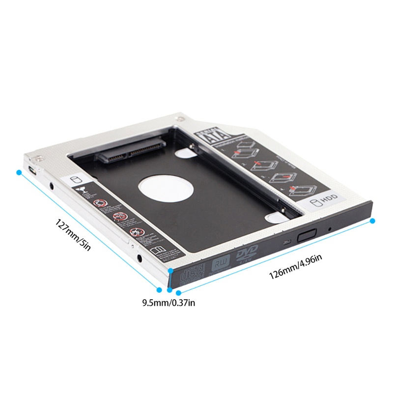~ อะแดปเตอร์ถาดแคดดี้ฮาร์ดไดรฟ์ Sata Ssd อลูมิเนียม 12.7 9.5 9.0 มม. 2nd
#8