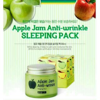 Popco Apple Jam Anti-Wrinkle (Sleeping Pack) มาส์กแอ้ปเปิ้ล 90ml. แท้
ช่วยลดริ้วรอย