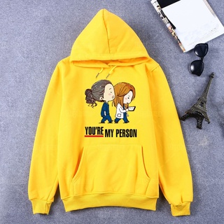 Yttq ใหม่ เสื้อกันหนาว มีฮู้ด ลายกายวิภาคศาสตร์ You Are My Person สีเทา ของขวัญวันวาเลนไทน์ สําหรับผู้ชาย 2022 XQ