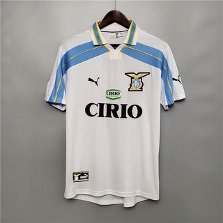 เสื้อกีฬาแขนสั้น ลายทีมชาติฟุตบอล Lazio 00/01 สไตล์เรโทร