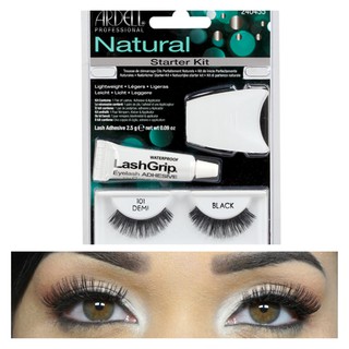 Ardell Eyelashes ขนตาปลอม Natural Starter Kit รุ่น 101 Demi แถมกาว+ ที่หนีบ