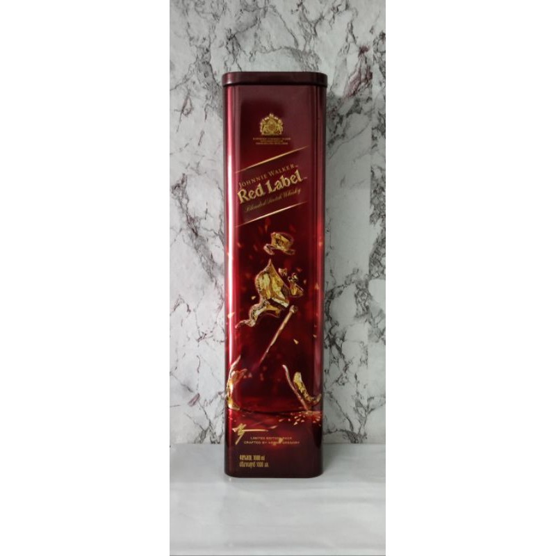 กล่องเหล้าเหล็ก Red Label  (1 ลิตร) ของใหม่ทุกกล่อง