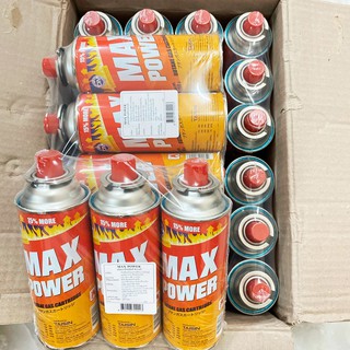 แก๊ส MAX POWER  แก๊สกระป๋อง ยกลัง (24 กระป๋อง) แก๊สกระป๋อง การันตีระบบความปลอดภัย ของแท้จากประเทศเกาหลี