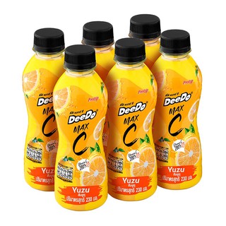 ดีโด้ แมกซ์ ซี น้ำส้มยูซุ40% ขนาด 230ml ยกแพ็ค 6ขวด น้ำส้มผสมวิตามินซี DEEDO MAX YUZU