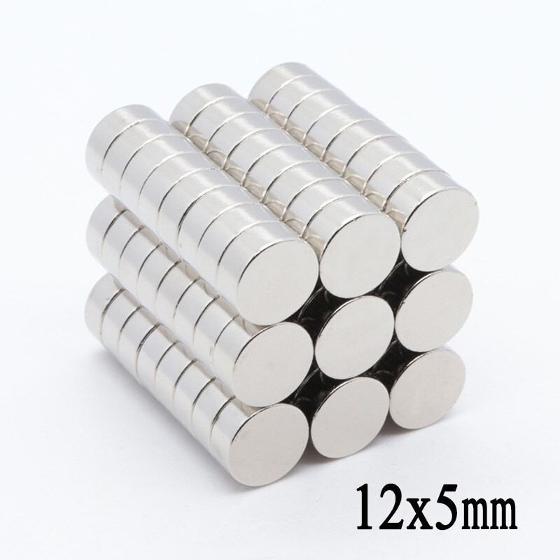 10ชิ้น แม่เหล็กนีโอไดเมียม 12×5มิล Magnet Neodymium 12x5mm แม่เหล็กแรงสูง 12*5mm แม่เหล็ก กลมแบน 12*5มิล