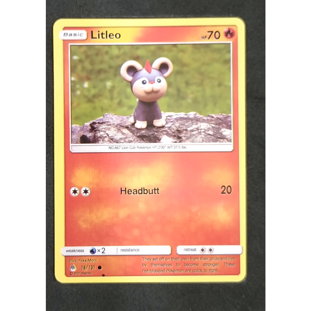 Litleo Basic 18/131 ชิชิโกะ Pokemon Card (Normal) ภาษาอังกฤษ