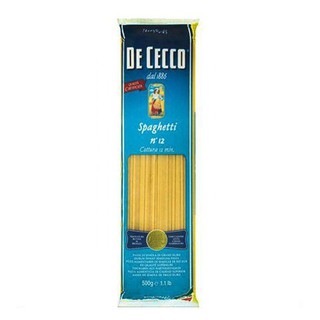 De Cecco Spaghetti n12 500g  เดอเซคโคสปาเก็ตตี้เอ็น 12 500 กรัม