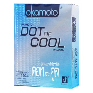 ถุงยางอนามัย Okamoto Dot De Cool (โอกาโมโต ดอท เดอ คูล) Size 52 Mm.