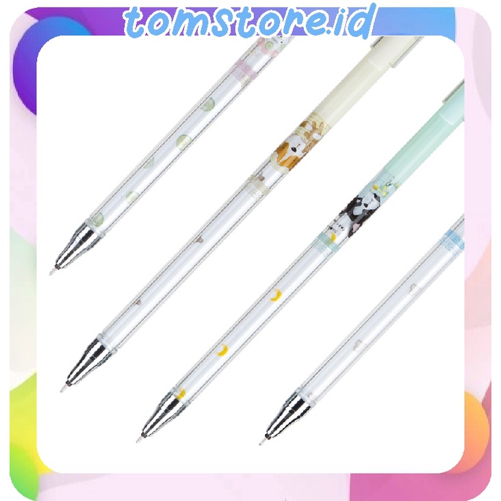 TOMSTORE.ID colours Gel Pen Black Ink Color Pens 0.5mm S012