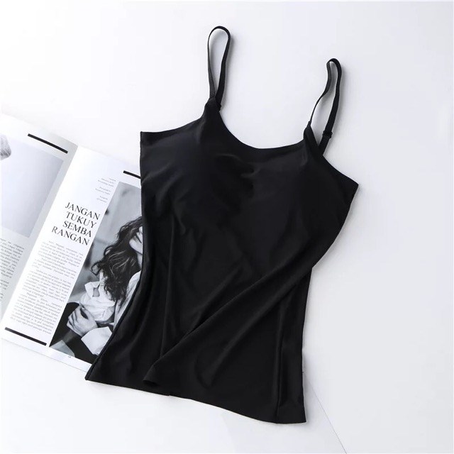 เสื้อสายเดี่ยวปรับสายได้ เสื้อเสริมบราสไตล์ Uniqlo บราท็อป ผ้าญี่ปุ่น นุ่มใส่สบาย เสื้อทับ เสื้อกล้าม ชุดชั้นใน - รูปที่ 5