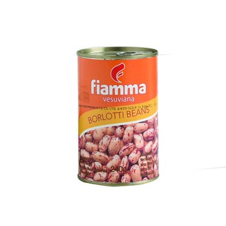 Fiamma Borlotti Beans In Brine 400g  ไฟเบอร์มาบอลอตติถั่วในน้ำเกลือ 400 กรัม