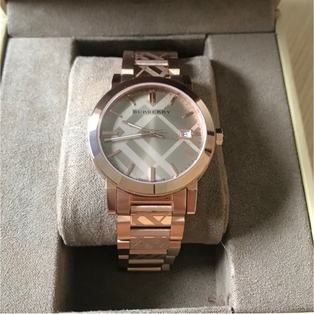 BU9039. 38 mm. Burberry Rose Gold-tone Dial Stainless Steel Quartz Ladies Watch BU9039 หรูหรามาก