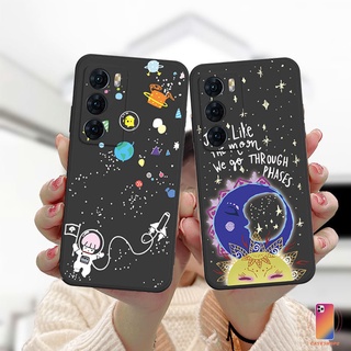 เคสโทรศัพท์มือถือ TPU นิ่ม ปิดด้านหลัง OPPO A54 A5S A3S A15 A76 A96 A16 A95 A55 A7 A5 A9 A31 A53 A33 2020 A12 A1K A54S Reno 4 5F 4F 4 5 06 Lite A74 A15S A52 A11K A92 A35 A11 A93 A32 A72 A94  ตัวเรือนการ์ตูนคลาสสิกสีดำลายวงกลม เคส