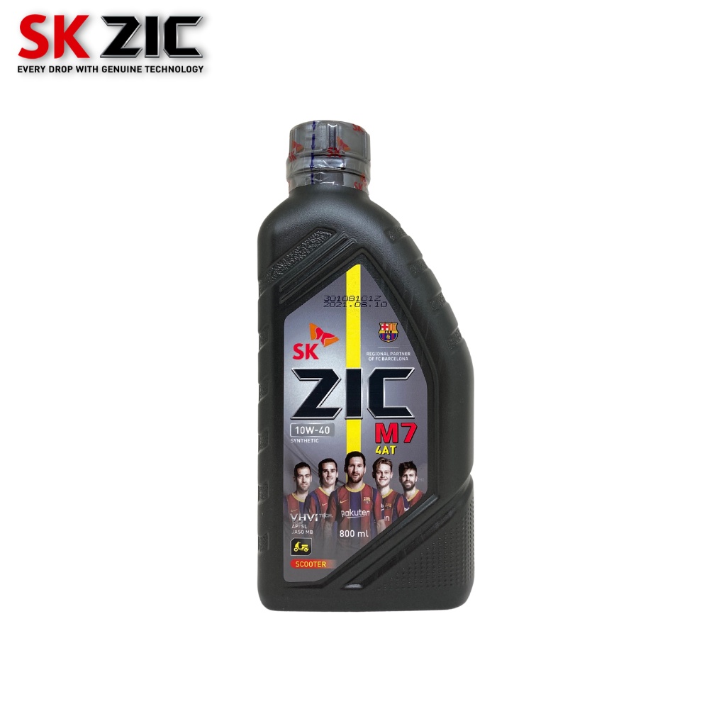น้ำมันเครื่อง ZIC M7 SCOOTER 10W-40 สังเคราะห์ ขนาด 0.8 ลิตร