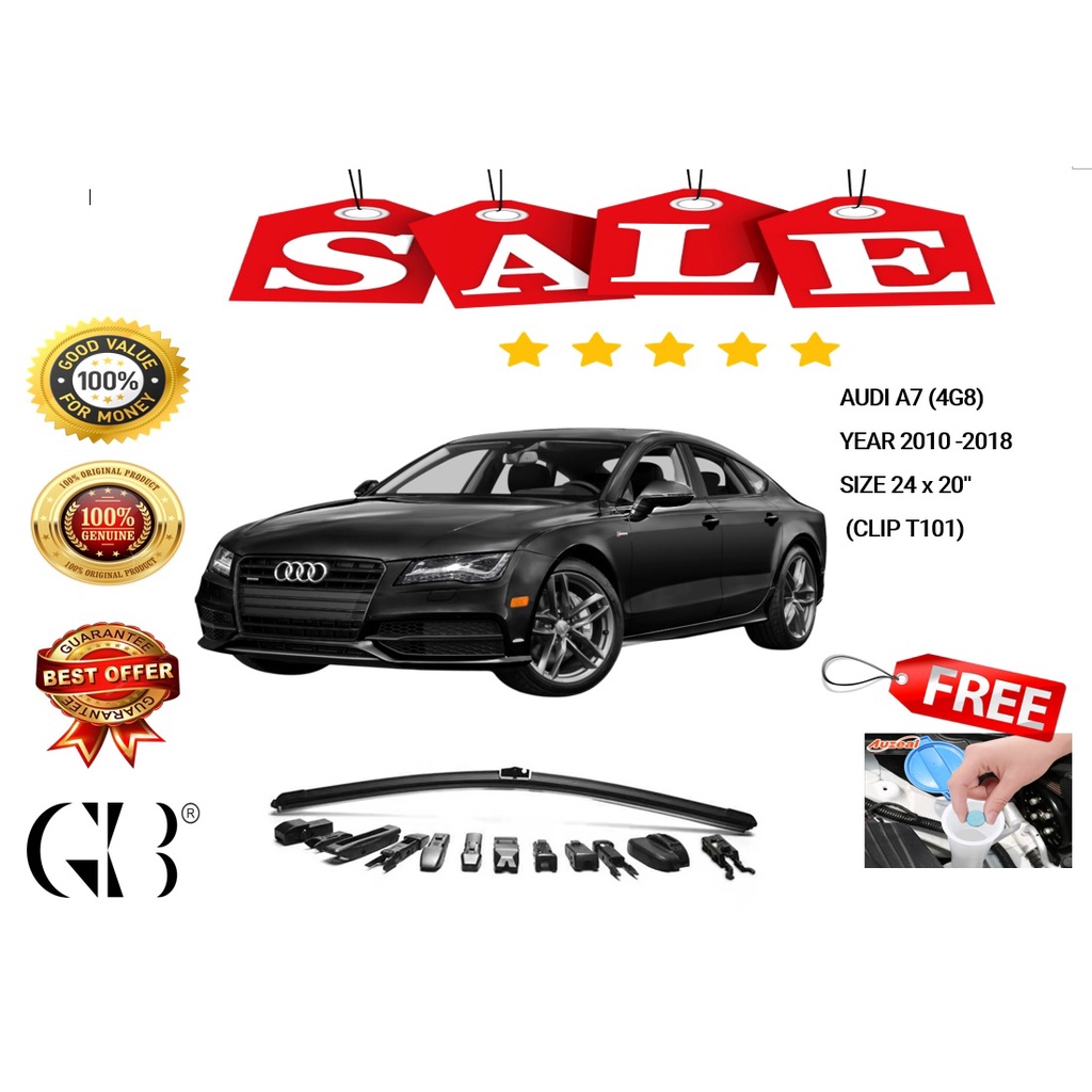 GB-STORE AUDI A7 (4G8) ที่ปัดน้ําฝน GB AeroBlades ปี 2010 -2018