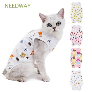 Needway เสื้อกั๊ก แบบนิ่ม ระบายอากาศ ป้องกันการเลีย ไซซ์ S-XL สําหรับสัตว์เลี้ยง แมว